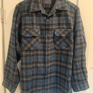 Pendleton Blue and Black Wool Shirt